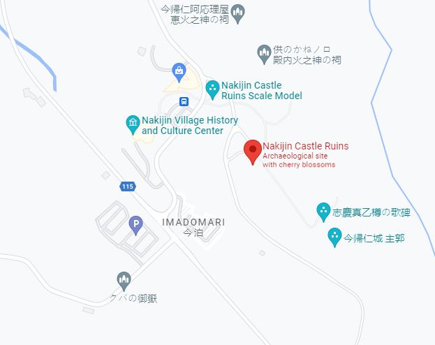 Nakagusuku Roads Map Image