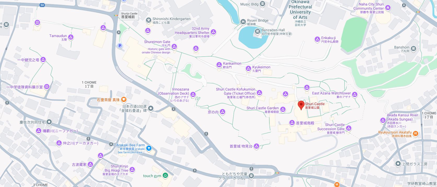 Shuri Area Map Image
